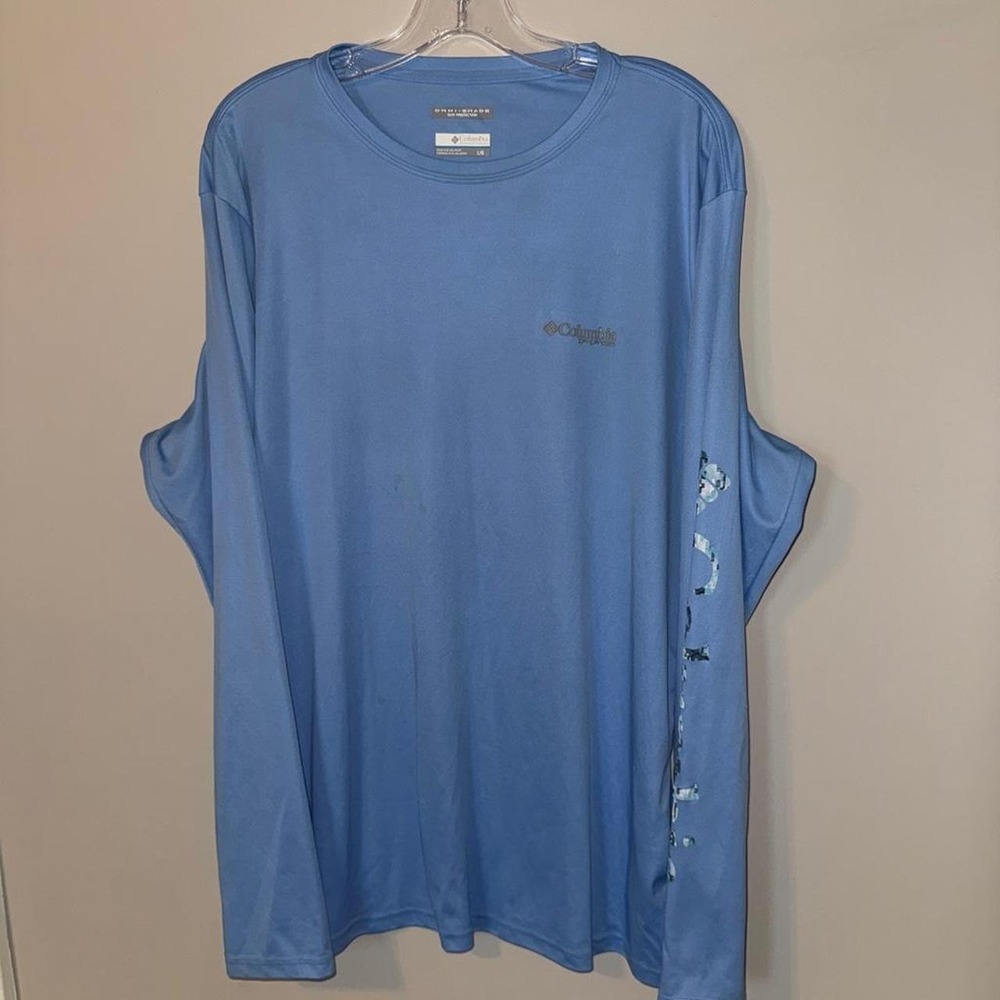 Columbia blue long sleeve shirt